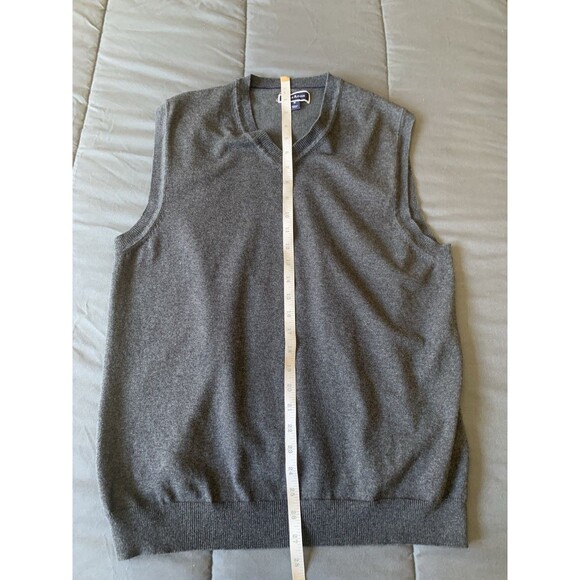 Club Room Mens Sweater Vests 1 Blue 1 Gray Size Medium V-Neck Pullover Lot of 2 - Picture 6 of 12